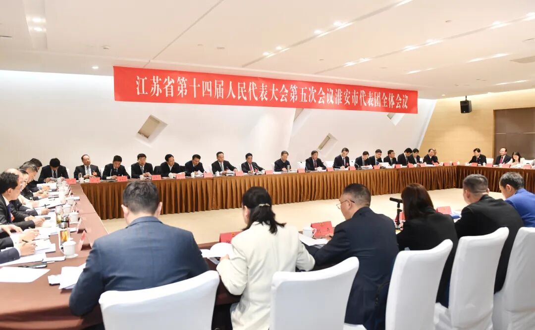 淮安市代表团举行全体会议 审议省政府工作报告
